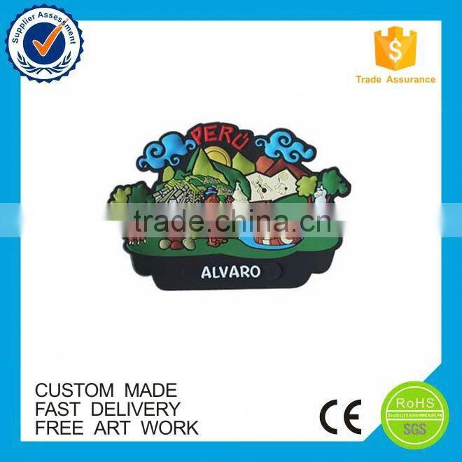 2D Cheap Map design Souvenir Soft PVC Fridge Magnets