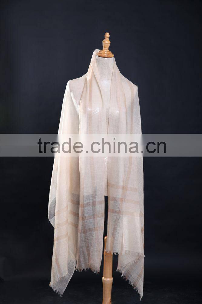 soft and light camel cashmere scarf