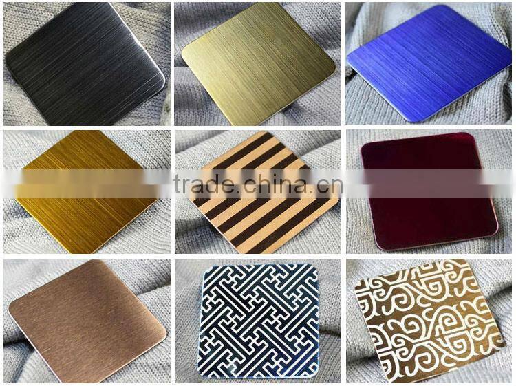 Alibaba Seller 201 etched Stainless Steel Sheet for Elevator Wall Decor