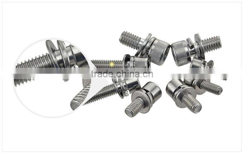 Supplier from China Circular Cushion Three Combination Hex Bolt With Washer