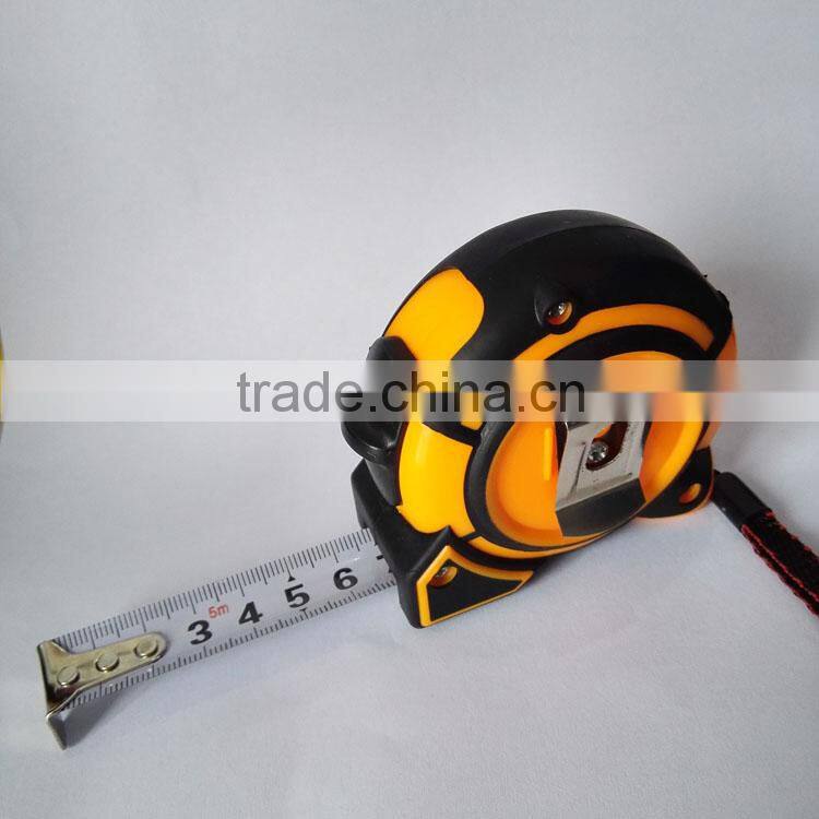 ABS steel measuring tape with rubber coated, nylon coated