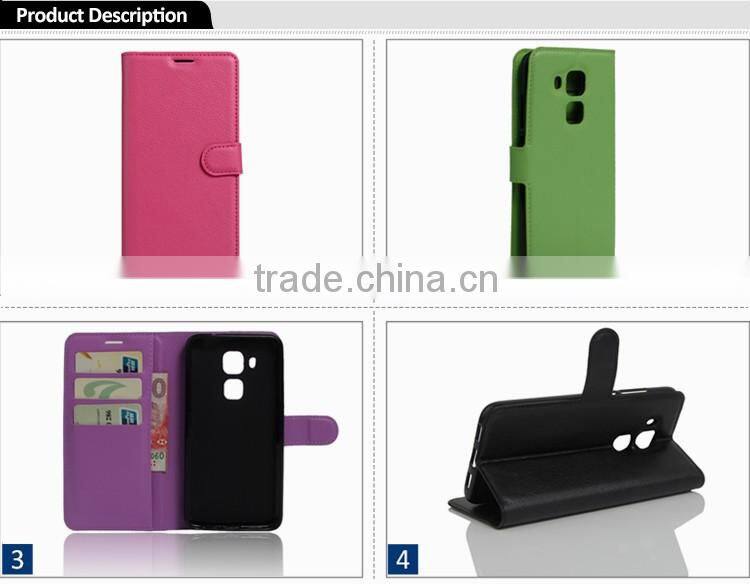 For Huawei G9 Leather Case, Litchi Skin Wallet Leather Flip Case Cover For Huawei G9 With Stand Card Slots Paypal Accept