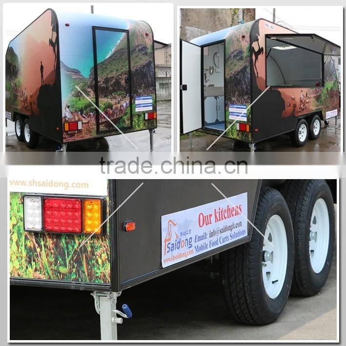 Worldwide Popular Mobile Food Warmer Carts/Mobile Food Trailer Food Cart Cooking Trailer/Folding Food Cart