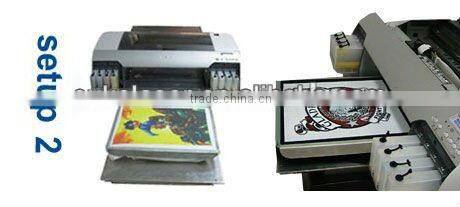 Multi color flatbed printer for t shirt/digital flatbed printer for garment.