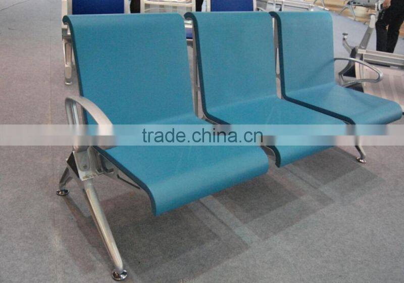 3-seater PU moulded foam waiting chair