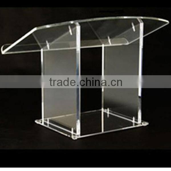 Z-shaped acrylic lectern podium