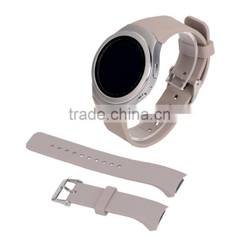 new for samsung gear s2 strap silicone rubber watch band with buckle, China supplier