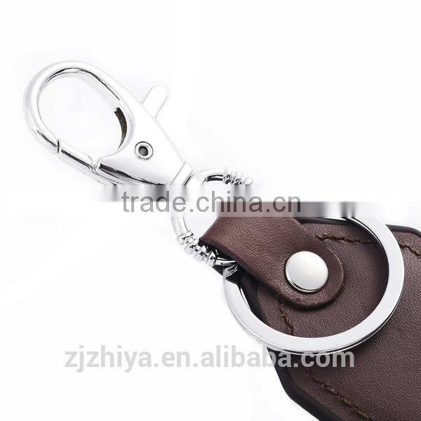 Promotion religious custom made genuine handmade leather keychain