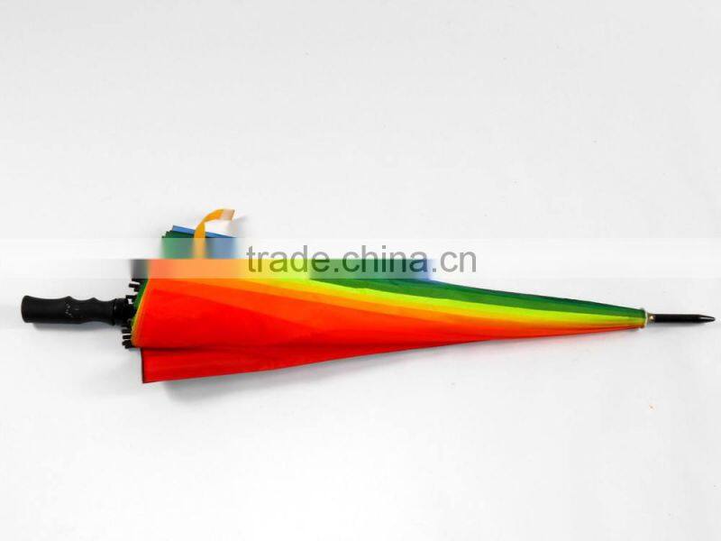 16k deluxe bright color rainbow umbrella