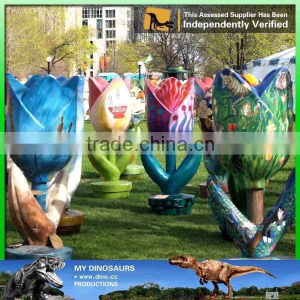 MY Dino-C077 Animatronic talking flowers artificial tulip