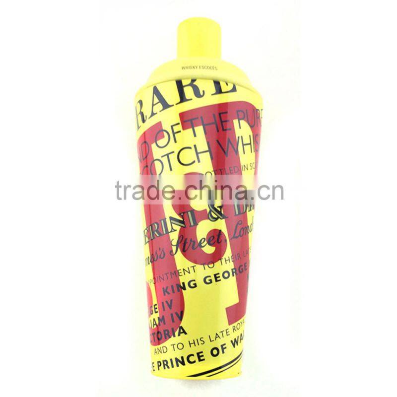 Wholesale bottle shaped metal tin can for wine