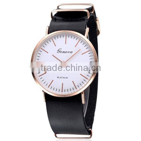 Top Quality Mixed Color Siamese Leather Watch Design
