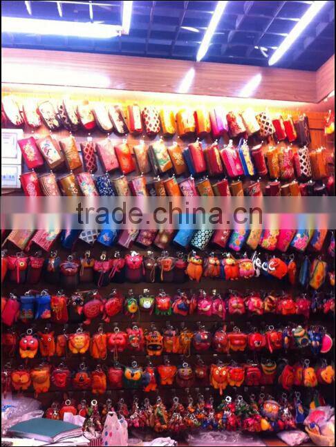 cute genuine leather animal shaped keychain