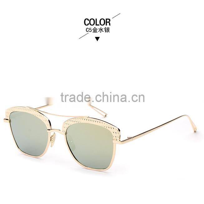 2016 Metal dazzling color wholesale new sunglasses