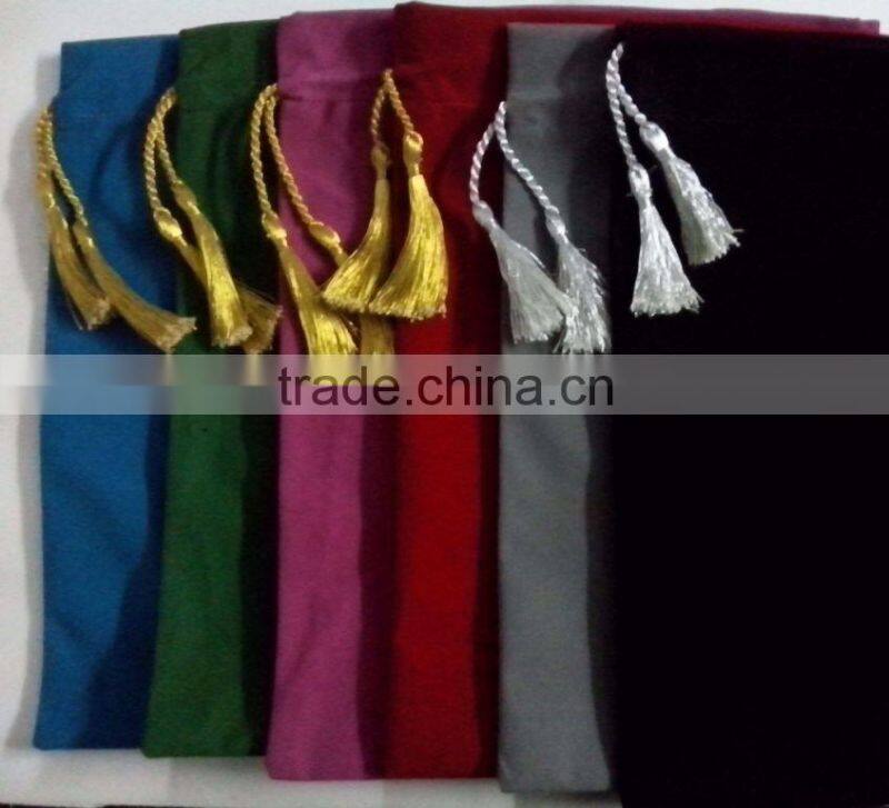 Custom Embroidered Honours Cap with Silver Braid & Tassel, Black / Grey Velvet