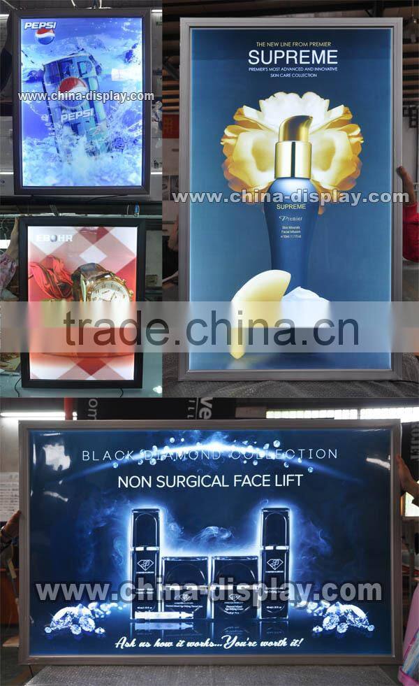Advertising light up sign board super slim light box led backlit illuminated picture frame