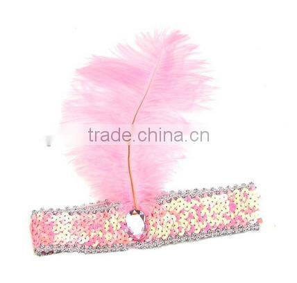 Headband Costume Accessory-3colors Ostrich feather