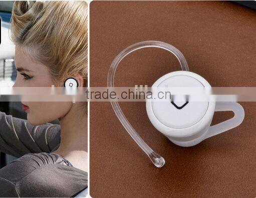 White 5 hours talk time lightweight 2 inch bluetooth headset from shenzhen