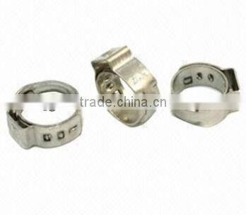 Stepless Swivel Silicone Round Stainless Steel Single Ear Hose Clamp