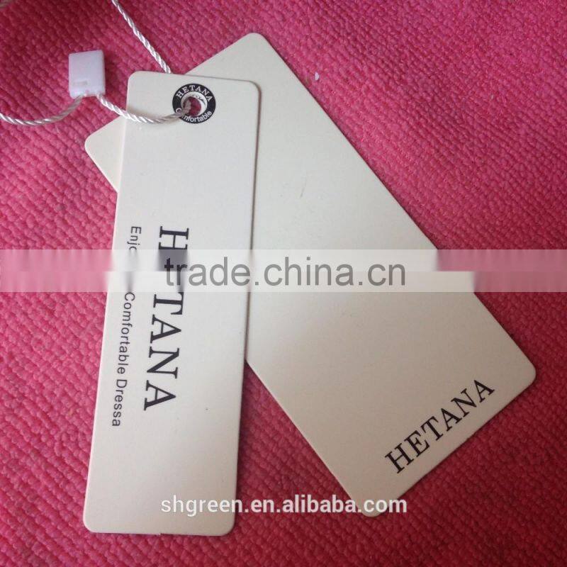 Reflective spot UV paper swing tag for men's wear