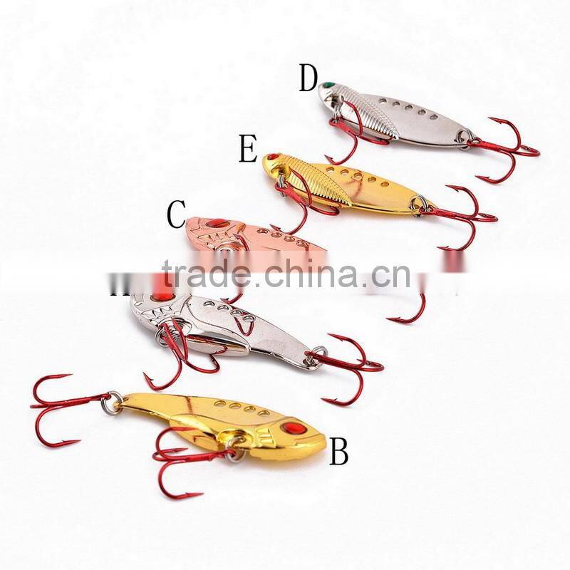 Top Fishing Lure 6# Red Hook Fishing Tackle 3 colors Spoon Lures Metal Lure