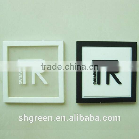 Sightly monkey logo silicone rubber tag for hoodies&sweatshirt