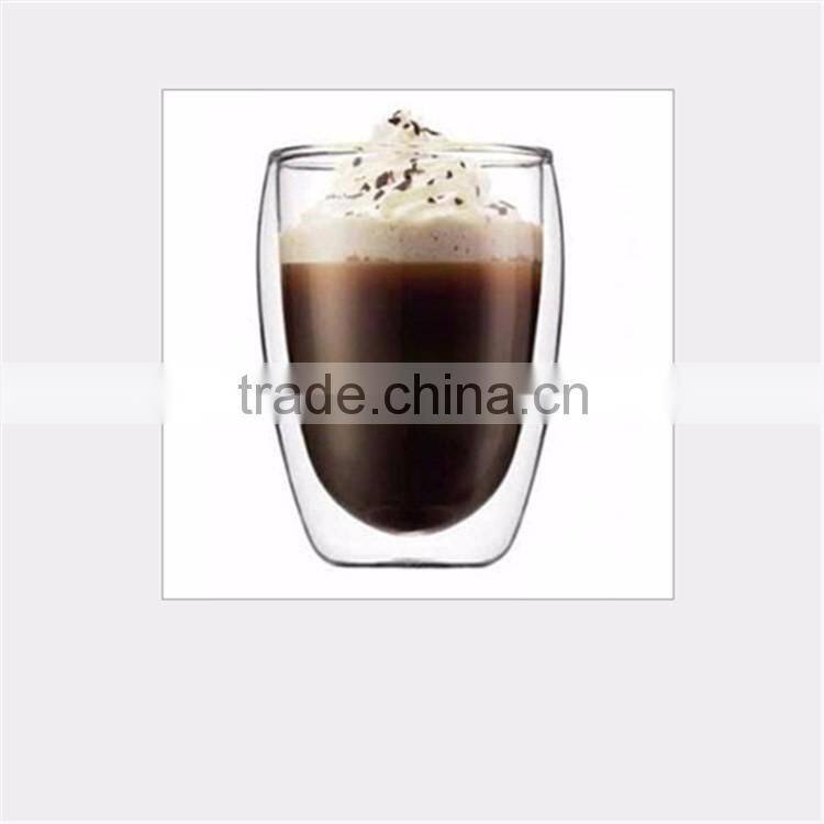 Promotional Gift drinking double wall glass coffee cups/glass bottle in 2016 hot sale