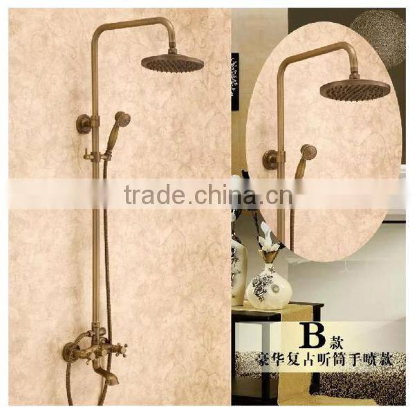 luxury wall mounted antique bathroom shower set
