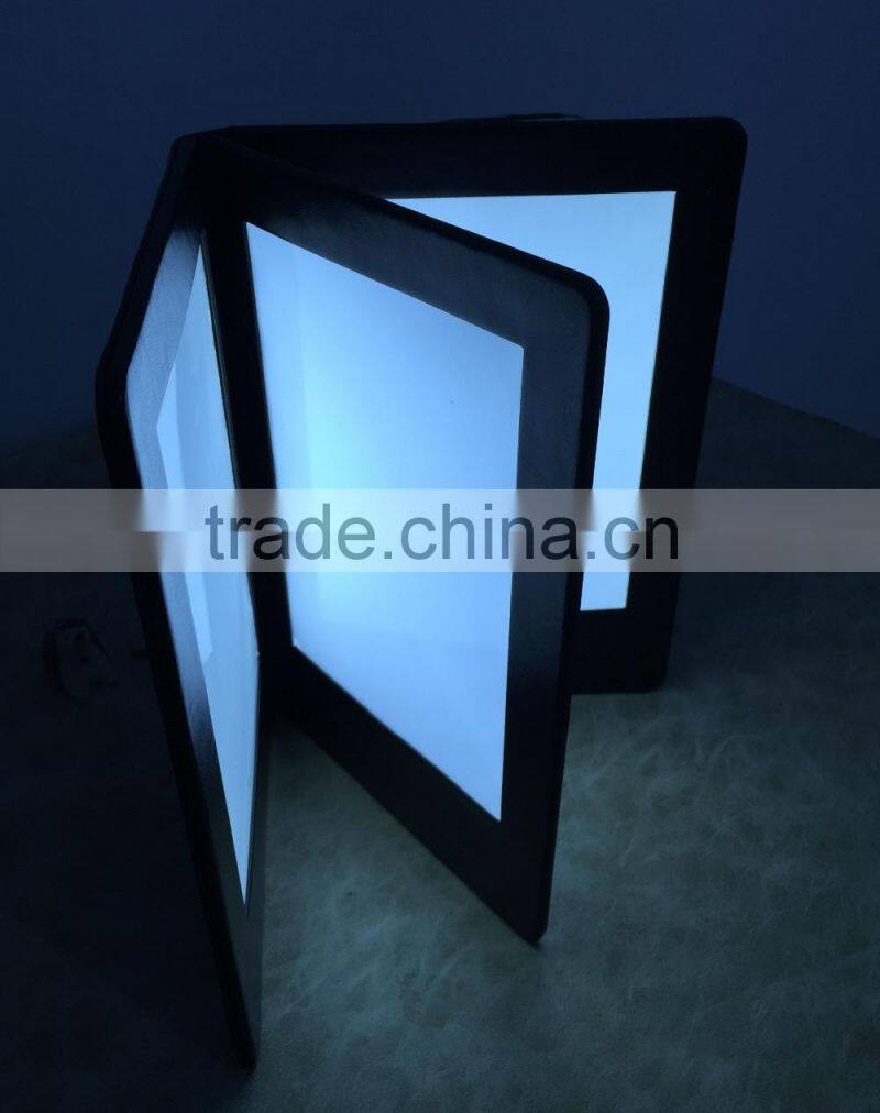 4 sheets illuminated led menu led menu cover