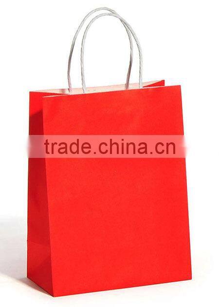 Wholesale Solid Color Gift Colorful Paper Kraft Bags