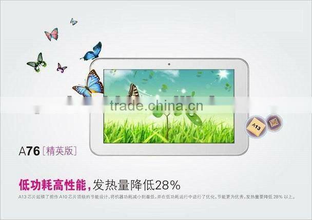 A76 Elite edition Android 4.0+1.0Ghz CPU+512MB+8GB tablet