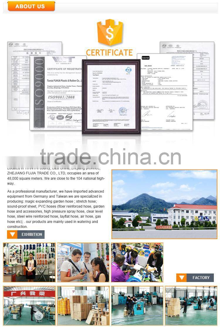 PVC Plastic hose 1/2'' 5/8'' America/USA Strandard brass fittings garden hose