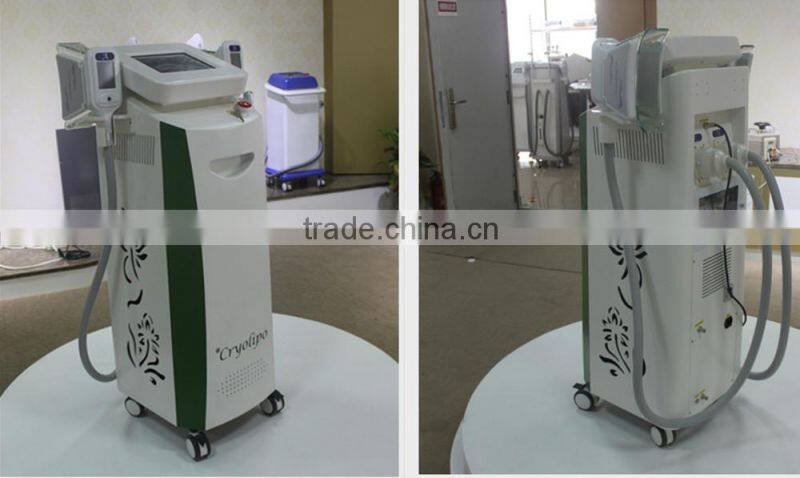 Work in the same time two handles machine cryolipolysis cryotherapy fat freeze