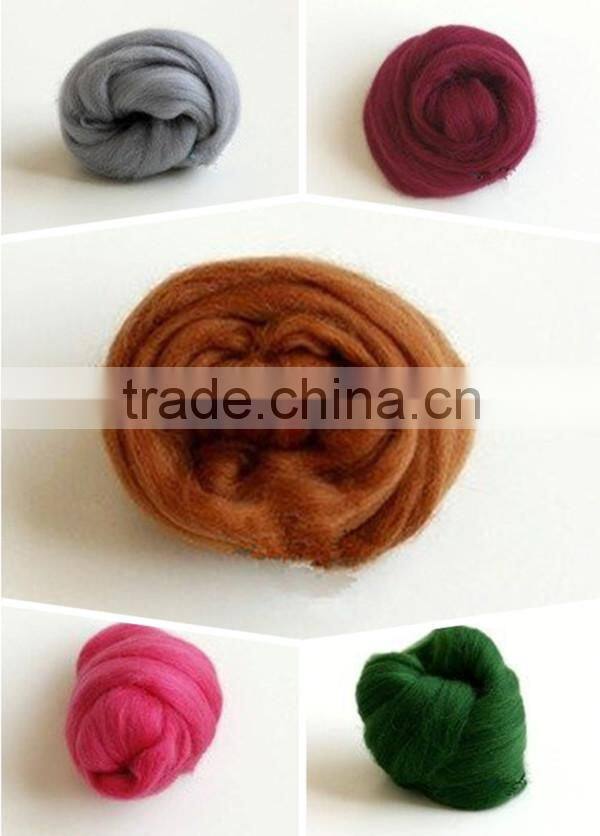 high color fastness Australia wool top 16.5-28mic 55-80mm