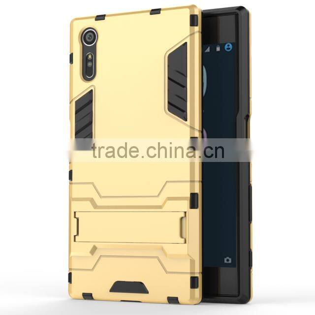 GVC Slim Hard Phone Case Robot Armor Hybrid Back Cover for Xperia XZ Compact For Sony Xperia Z5 FOR TRANSFORMER CASE KICKSTAND