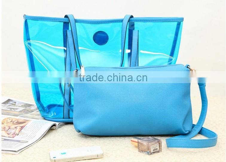 Wholesale Cheap Ladies Jelly Transparent Handbag Organizer Shoulder Bag