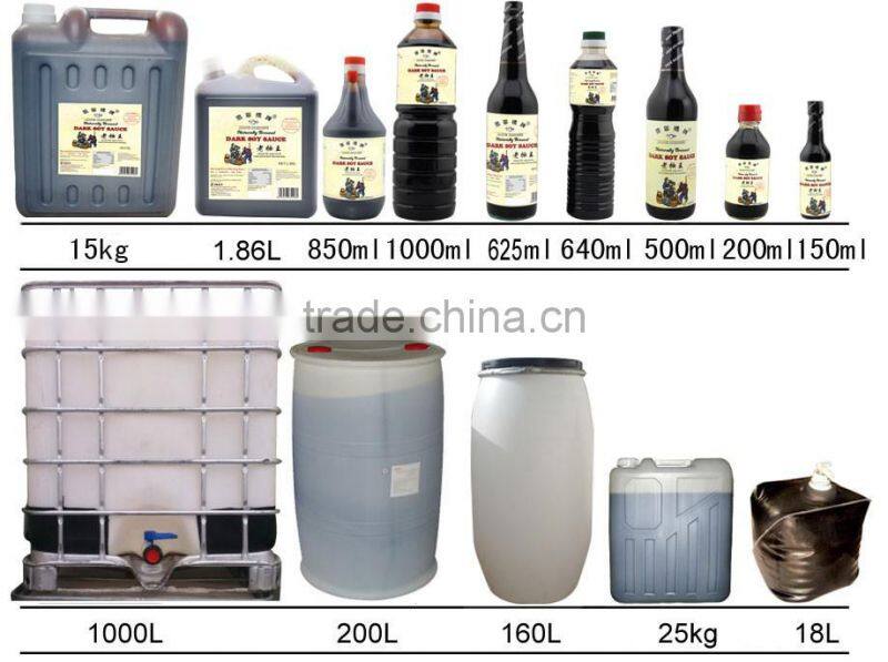 Hot sale zero additives bulk soy sauce 625ml