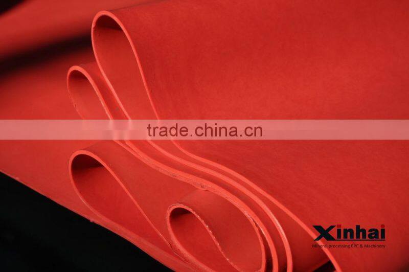 Red Rubber Sheeting Smooth Both Sides , Rubber Sheet For Mining Machine