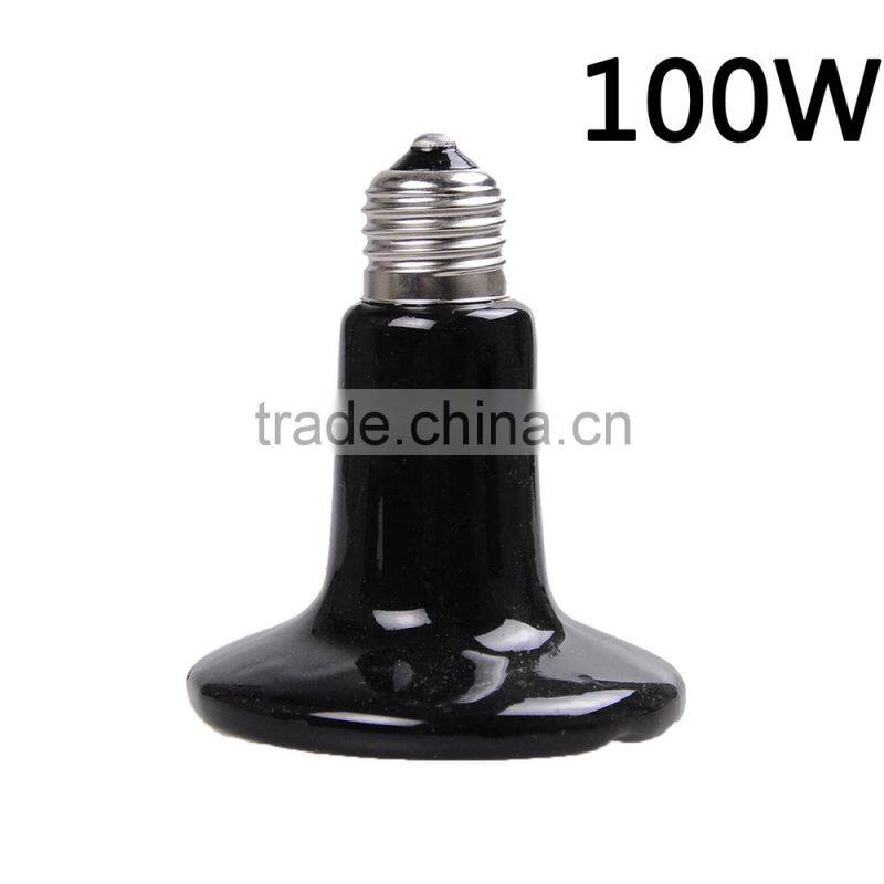 25-250W Infrared Ceramic Heat Emitter Lamp Light Bulb for Reptile Pet Brooder 110-120V