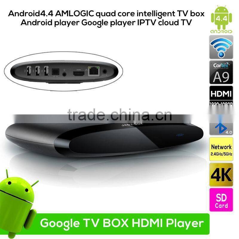 Android4.4 AMLOGIC quad core intelligent TV box Android player Google player IPTV cloud TV