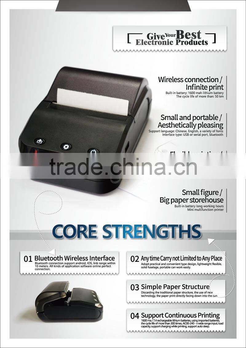 rugged android handheld bluetooth thermal printer