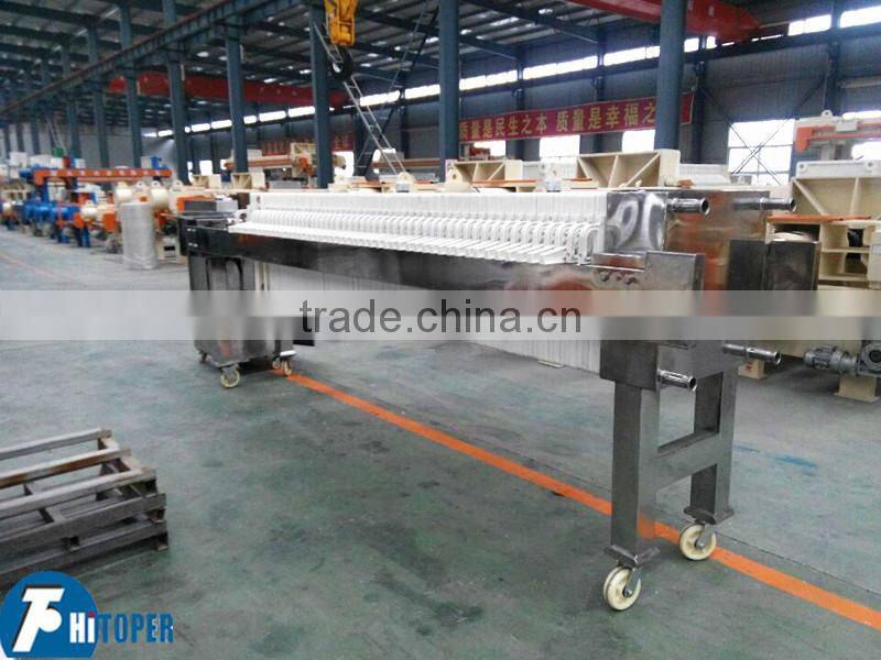 Waste water dewatering technology for citric acid,stainless steel coated carboard press filter