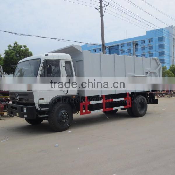 190 hp DONGFENG 4*2 Rear Loader Garbage Truck 12 ton