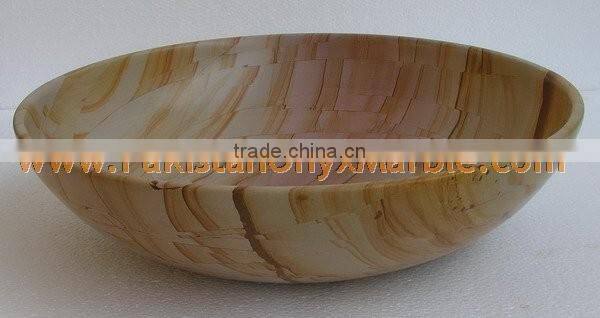 TEAKWOOD BLACK ZEBRA MARBLE BOWLS