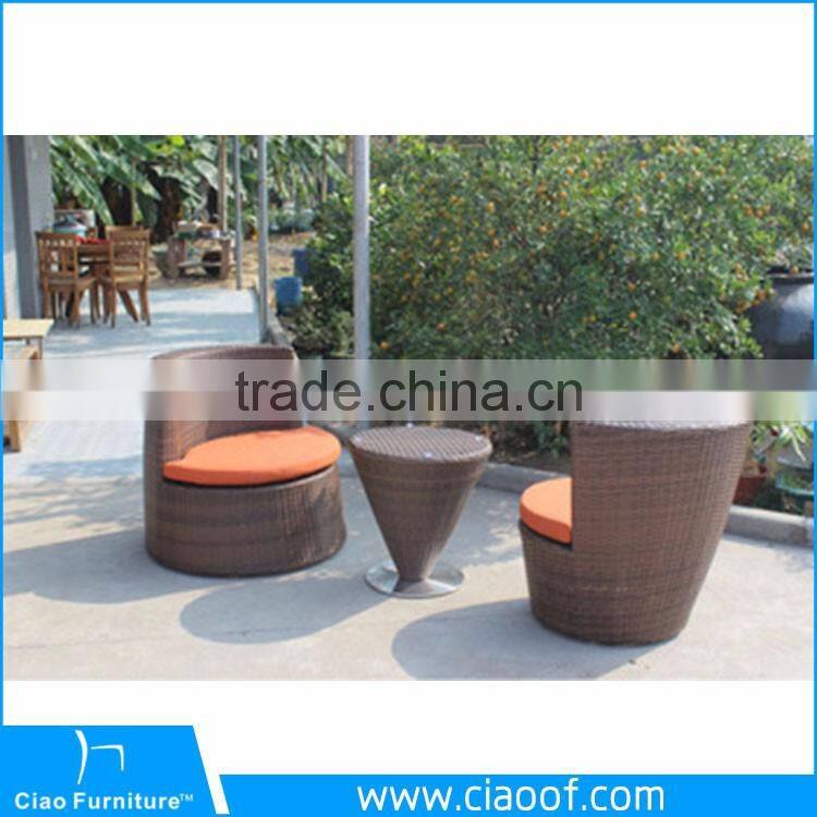 All-Weather Outdoor Wicker Furniture Coffee Stool