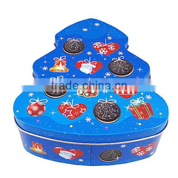 christmas metal tin box