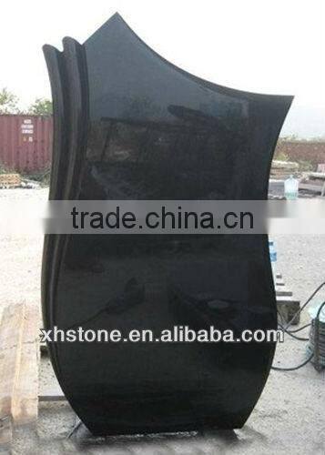 Russian Shanxi Black Granite Tombstone