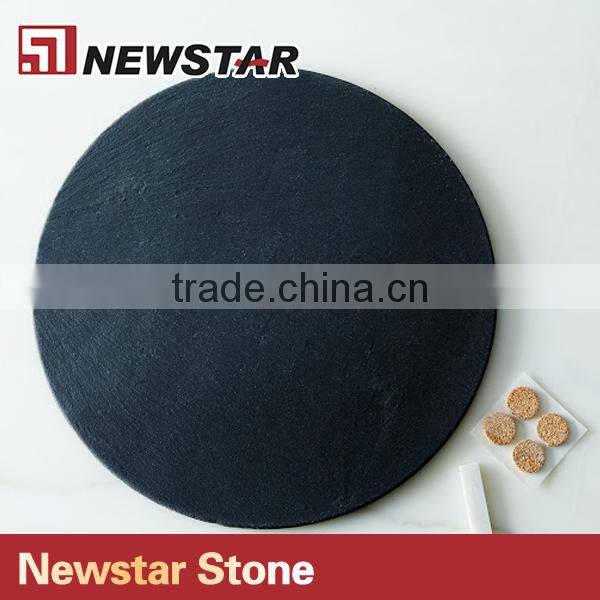 convenient black slate stone serving tray/plate/cup dinnerware