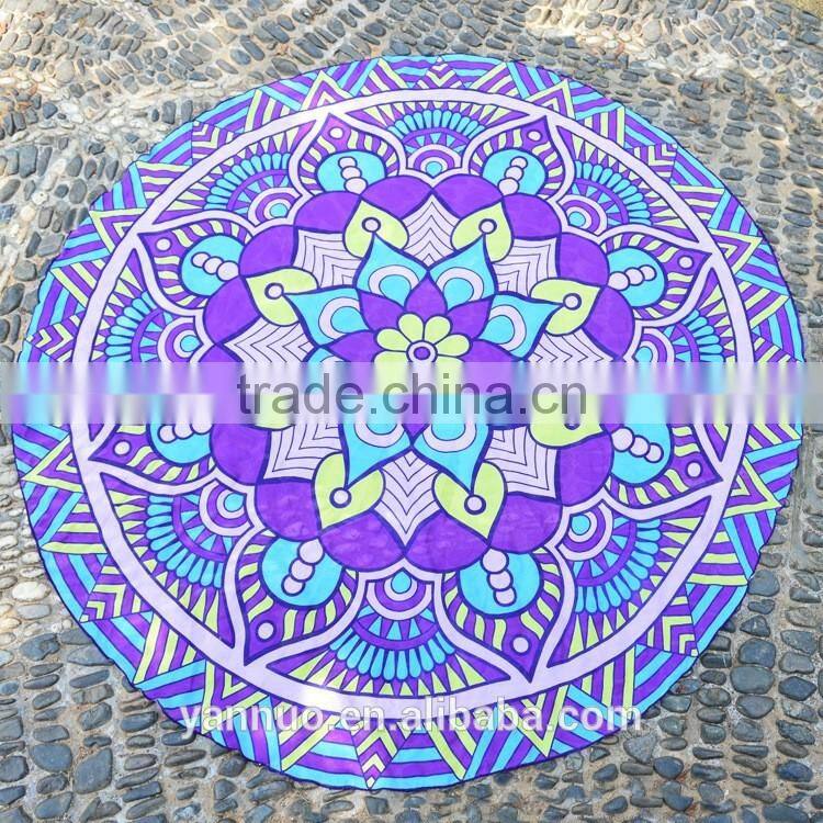 Large Round Donut Beach Towel Cotton Print For Stand by Custom