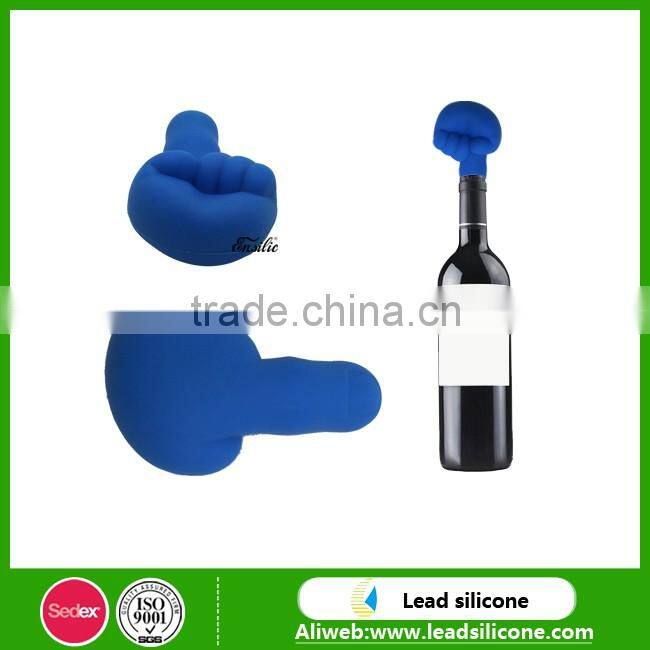 China factory Outlet Silicone Wine Bottle Stopper,Finger Shape Silicone Wine Stopper
